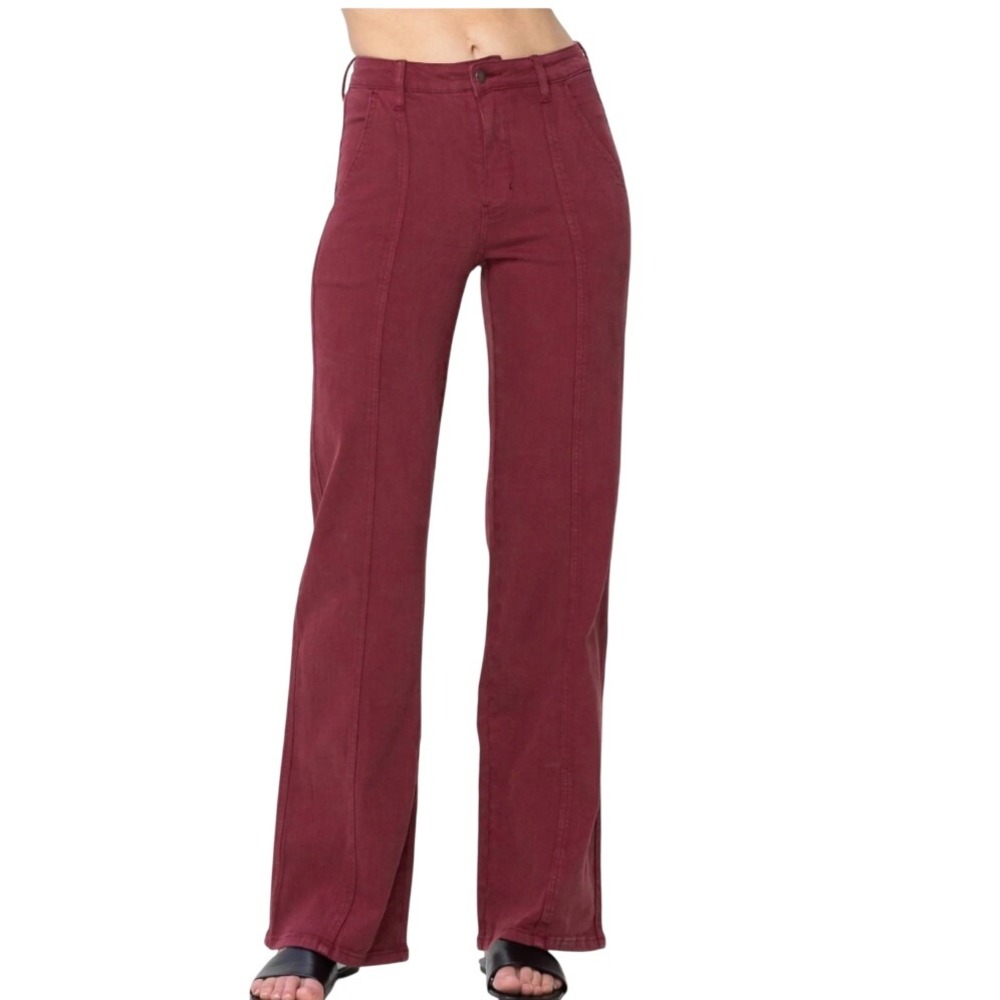 Judy Blue Zone High Rise Front Seam Straight Jean Academia Minimalist Medium